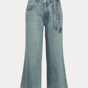 NWT: Lauren Petite Cropped Wide-Leg Jean